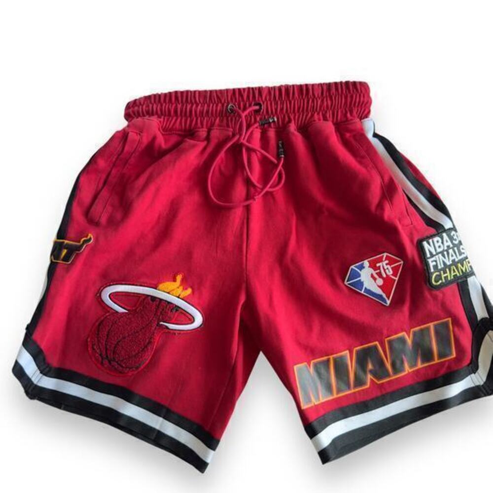 Red Miami Heat 75th Anniversary NBA Finals Championship Shorts Pro Standard Med